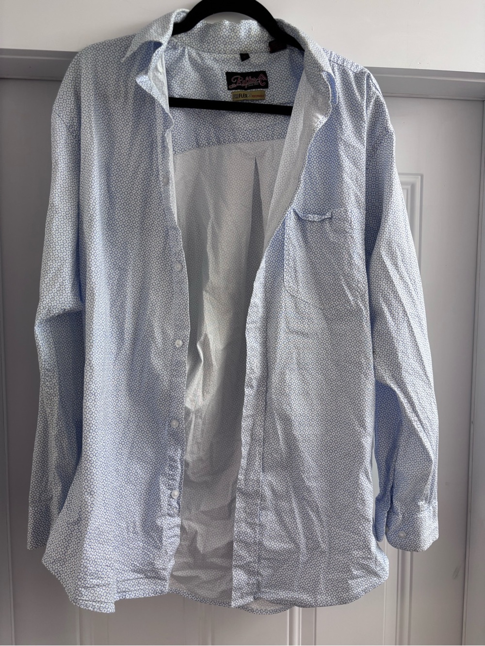 Rafter C Light Blue Micro-Print Button-Down Shirt